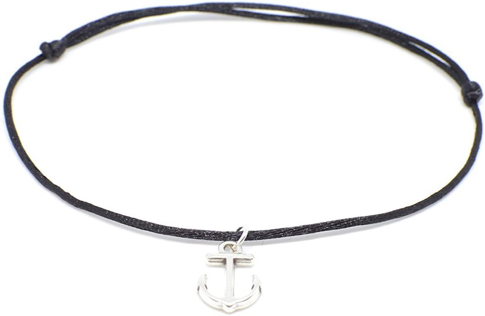 Selfmade JewelryAnklet Women's Anchor Silver Handmade Adjustable Anklet with Gift Packaging, größenverstellbar bis ca. Schuhgröße 41, Metal, Without Stone