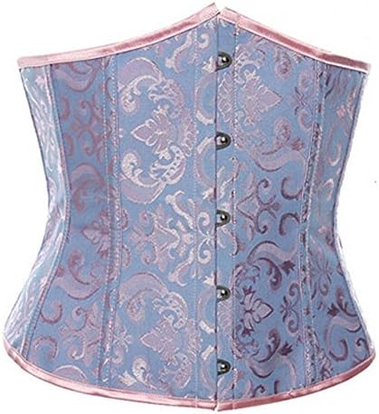 Wildestdream Womens Floral Underbust Corset Fashion Waist Shaper XXLarge Blue