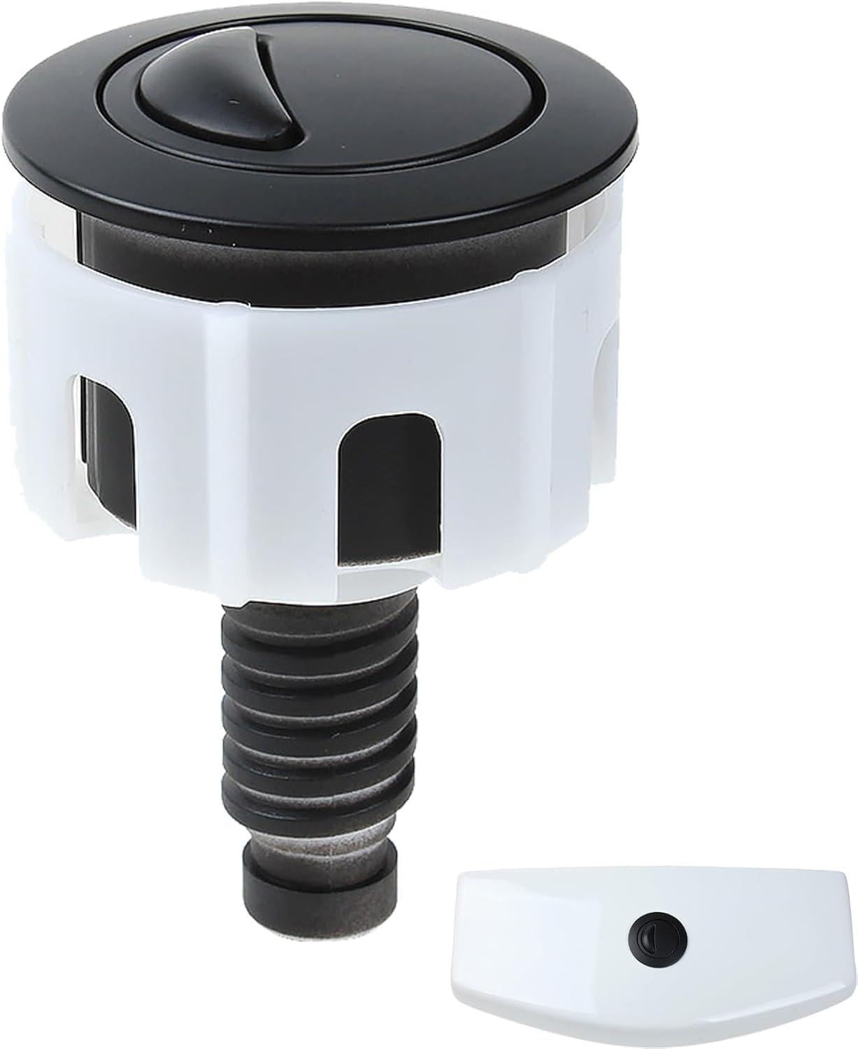 Toilet Flush Button - Buttons with Ideal Flushing System - Push Button (Black)