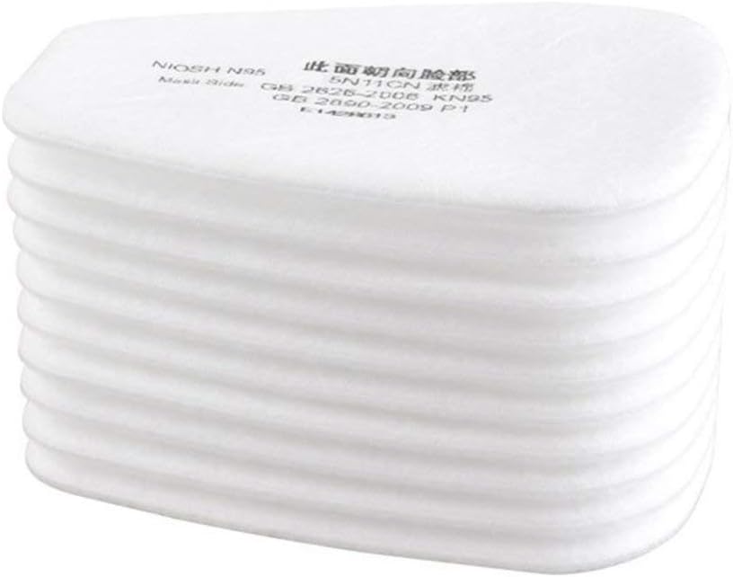 Fashionlook 10 Piece 5N11 N95 Filter Cotton Filter 501 Replaceable Filter For 6200/7502/6800 / Dust Mask Chemical Protection