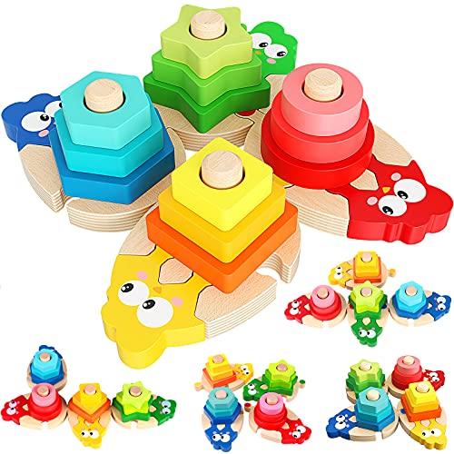 Wooden Stacking Toys for Toddlers Montessori Educational Toys Shape