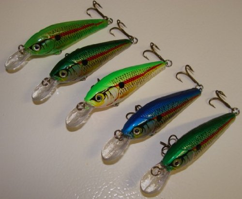 5-L5BS-Custom-Shad-Lures-Plugs-Crankbaits-Bass-Fishing-Set 5-L5BS-Custom-Shad-Lures-Plugs-Crankbaits-Bass-Fishing-Set