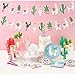 Llama Party Supplies Party Banners - Mexican Fiesta/Cino De Mayo Llama Cactus Baby Shower/Birthday Party Decorations - Alpaca Succulent Bolivian Peru Party Home Decorations