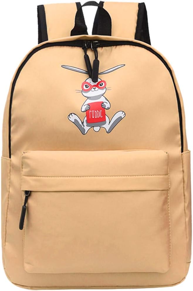 QIUMINGSS Women's Backpack Leisure Fresh Large Capacity Lightweight Simple School Bag Travel One Size, khaki (Green) - QSIS-190815024KH