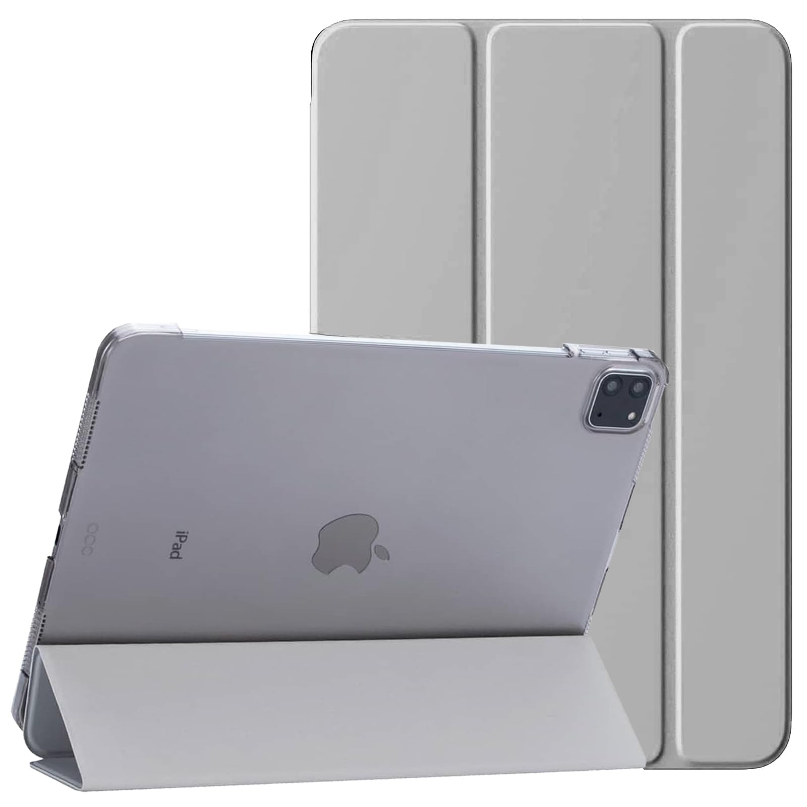 PROTech Smart Case for iPad Pro 11 Inch, 2022/2021/2020-18 Model, Slim Stand Hard Back Shell Smart Cover with Auto Wake/Sleep (Grey)