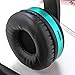 Wireless Headset with Mic,Foldable Bluetooth Headphone with 3.5mm Audio Jack for PC/iPhone/Android Smartphones Computers(Black+Blue)
