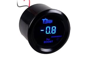 Etopars 2" 52mm Black Car Auto Digital Blue LED Light Bar Turbo Boost LED Gauge Meter