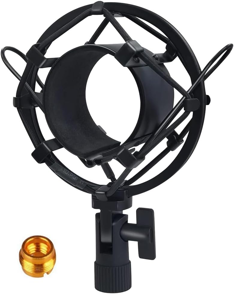47-53mm AT2020 Microphone Shock Mount with Metal Screw Adapter