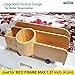 Wooros Bedside Organizer, Natural Bamboo Adjustable and Attachable Bedside Caddy for Dorm, Bunk, Loft Beds and Small Bedroom