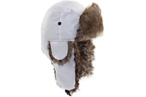 MYBFYABO Winter Trapper Hat Unisex Russian Ushanka Trooper Aviator Hats for Women Men Snow Eskimo Hat with Ear Flaps for Cold Weather