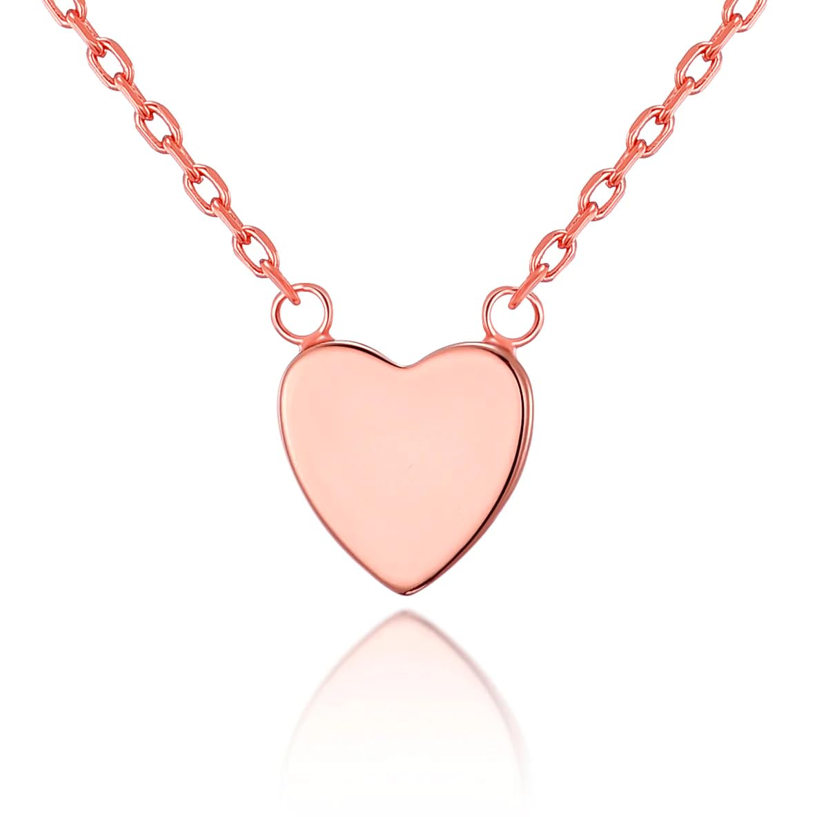 Philip Jones Rose Gold Plated Heart Necklace