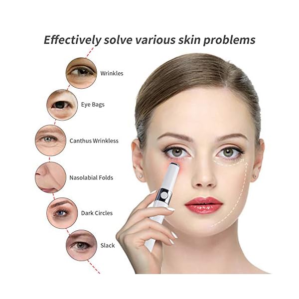 JIANNZT-Eye-Massager-Wand-Sonic-Vibration-Electric-Eye-Massage-with-Heat-for-Dark-Circles-Puffiness-and-Eye-Fatigue-USB-Rechargeable-Eye-Roller-Skin-Care-Beauty-Tool-White JIANNZT Eye Massager Wand, Sonic Vibration Electric Eye Massage with Heat for Dark Circles, Puffiness and Eye Fatigue…