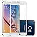 Josi Minea [ Samsung Galaxy S6 ] Tempered Glass Screen Protector with Full Coverage Crystal Clear Ballistic LCD Screen Cover Guard Premium HD Shield for Samsung Galaxy S6 / SVI - White