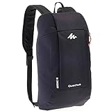Quechua Arpenaz Kids Adults Outdoor Backpack Daypack Mini Small Book Bags 10L (Black, 1 Quantity)