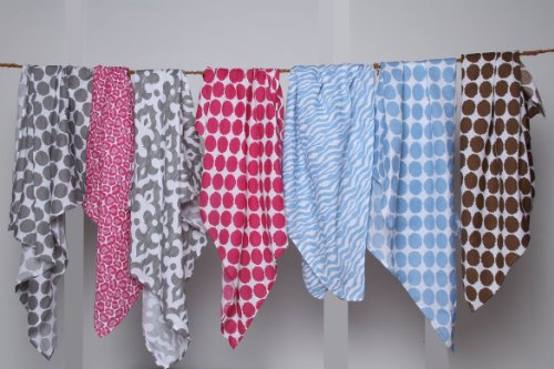 Bacati Ikat Pink Leopard One Swaddling Muslin Blankets