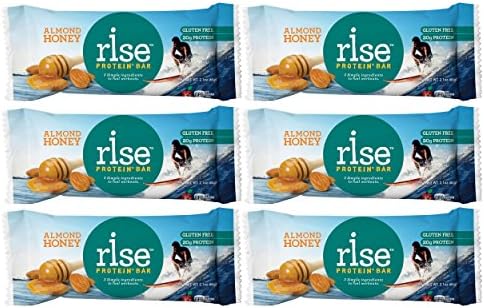RISE FOODS | Protein+ Bars | Almond Honey | Gluten Free [ 6 Pack ]