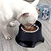 Super Design Elevated Dog Bowl Raised Dog Feeder for Food and Water, Non Spill Edges & Non Skid Sturdy Melamine Stand, Reduce Neck Stress, Less Regurgitating and Vomiting Black