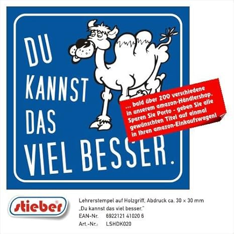 Lehrerstempel Auf Holzgriff Du Kannst Das Viel Besser Amazon De Burobedarf Schreibwaren