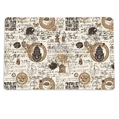 Vintage Coffee Script Placemat for your Coffee Maker or Espresso