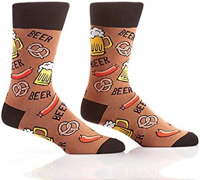 Yo Sox Food Inspired Funky Men's Crew Socks for Dress or Casual Wear Size 7-12