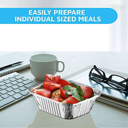 MontoPack Disposable Takeout Pans with Clear Lids 1lb Capacity