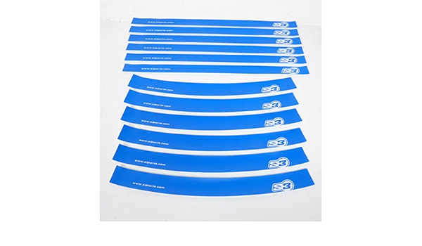 Pegatinas de llanta S3 azul para los 2 llantas de moto ...