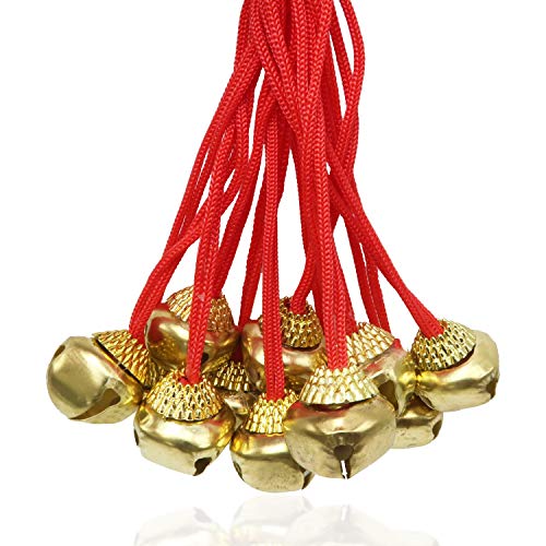 Kiddokids 12 Fancy Christmas Santa Hats with 12 Jingle Bell Necklaces Bulk for Christmas Party Favor Photo Booth; One Size Fits All. - Thumbnail 3