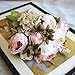 SHINE-CO LIGHTING Artificial Peony Silk Flowers Bouquet Glorious Moral for Home Office Decoration and Weddings (Light Pink)