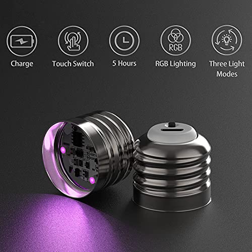 Resin Light Bulb Mold, Silicone Resin Molds 5 Pcs Including 2 Resin Casting Molds, 2 Rechargeable USB RGB Screw Base and 1 Charging Cable