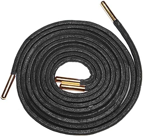 Shoeslulu 35-47" Premium Thick Square Waxed Shoelaces with Metal Aglets Tips
