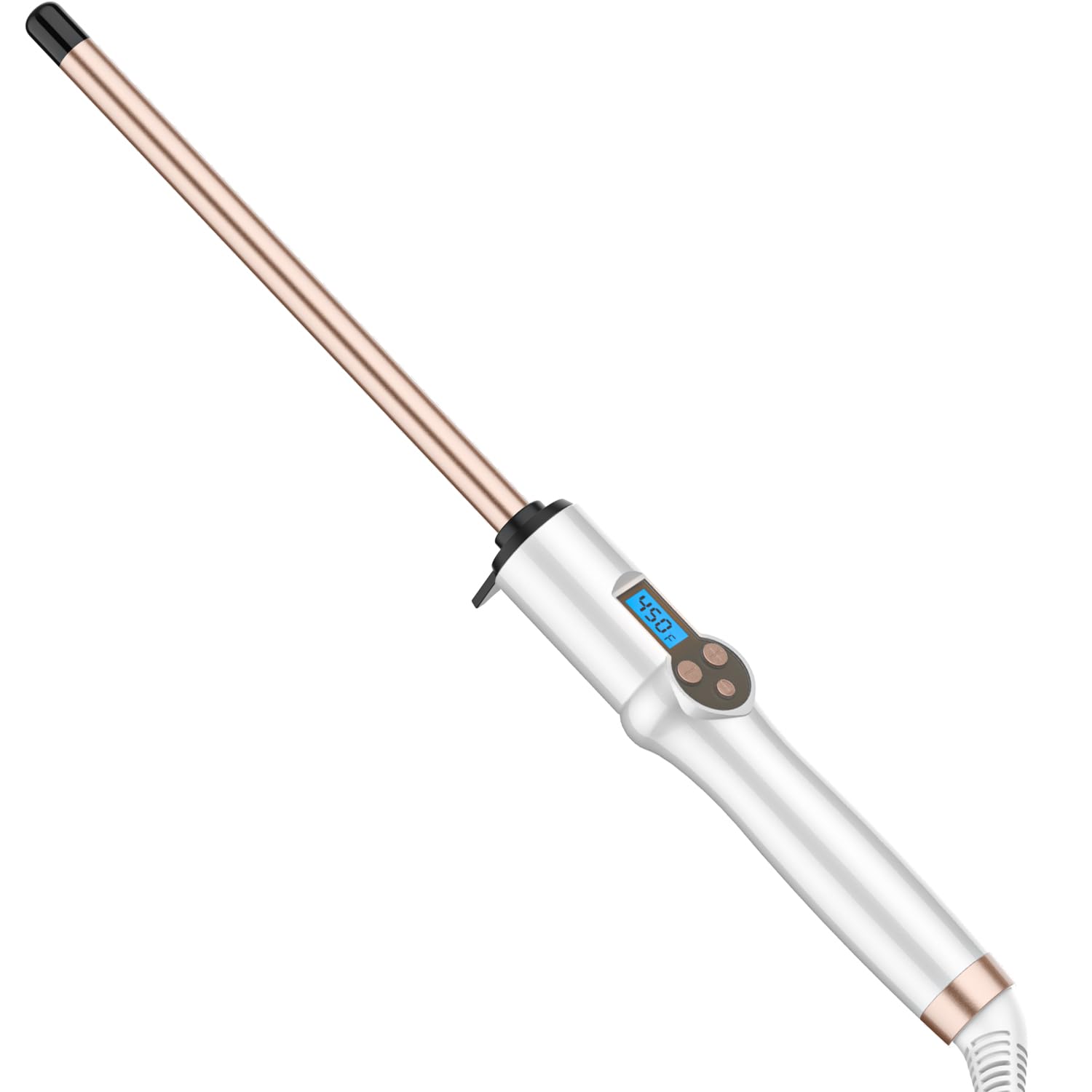 Photo 1 of 1/2 Inch Small Curling Wand, Long Barrel Wand Curling Iron for Short Hair, Ceramic Skinny Curling Wand with Adjustable Temperature,Dual Voltage