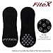 FITEXTREME 3 Pack Womens DryCool Cushioned Thick No Show Socks Non Slip Black S