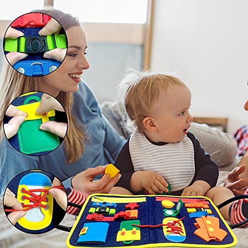 Busy Board Montessori Toys 1 Year Old, Sensory Montessori Busy Board