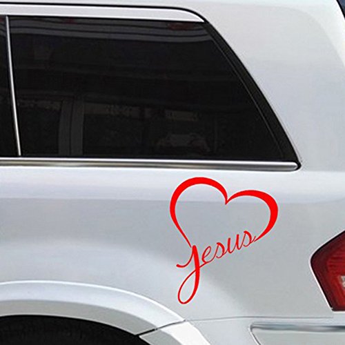 Finance Plan Big Promotion Jesus Heart Removable Waterproof Car Styling Window Bumper Decal Decor Sticker - Thumbnail 2