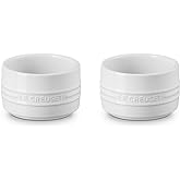 Le Creuset Stoneware Round Straight Wall Ramekin, Set of 2, White | Set of 2: 7 oz. Each