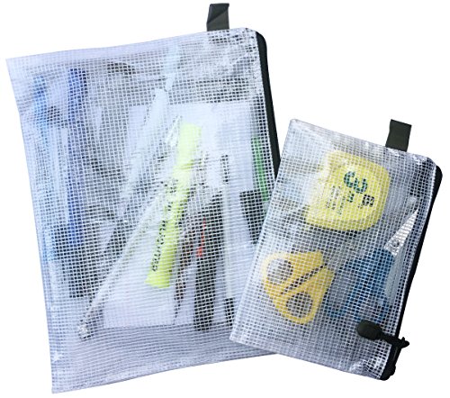 image for Modern Bethel Travel Pouch (Set of 5), White, Clear, Black