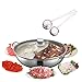Yzakka Stainless Steel Shabu Shabu Hot Pot Pot with Divider for Induction Cooktop Gas Stove, 32 CM, Include Pot Cover and Pot Spoon