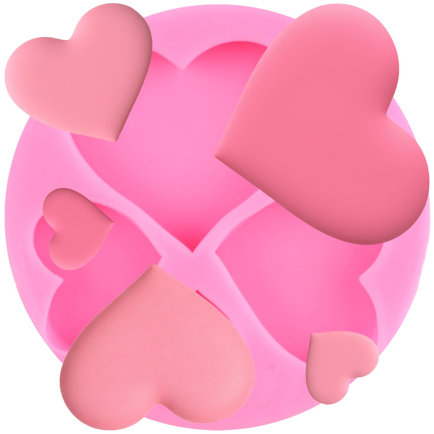 XMOLDNMS Heart Silicone Mould Love Heart Shaped Fondant Moulds for Cake Decoration Cupcake Topper Candy Chocolate Polymer Clay Gum Paste