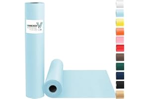 Vanhench Sky Blue Wrapping Paper Roll 17.5"×670" (56FT), Father's Day Wrapping Paper, Wedding, Birthday, Bouquet Flower Crafts Bulletin Board Paper 110GSM 75LB