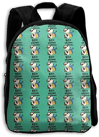 Pugs Forever Best Friends Boys Girls Popular Printing Toddler Kid Pre School Backpack Bags Lightweight