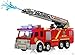 Memtes® Electric Fire Truck Toy with Lights and Sirens Sounds, Extending Ladder and Water Pump Hose to Shoot Water, Bump and Go Action