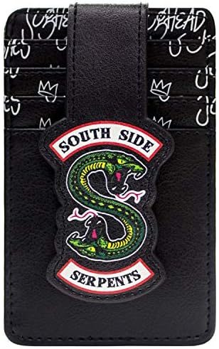 Riverdale Southside Serpents Snake Emblem Wallet Card Holder Card Holder, Black