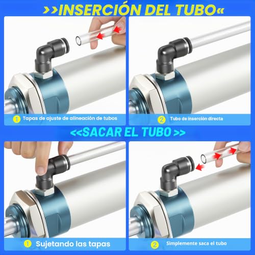 TAILONZ PNEUMATIC Transparent 8mm or 5/16 OD 5mm ID Polyurethane PU Air Hose Tube Kit 10 Meters 32.8ft