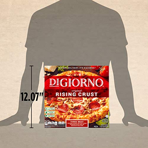 DIGIORNO Original Rising Crust Three Meat Frozen Pizza, 29.8 oz. | Made with Mozzarella Cheese