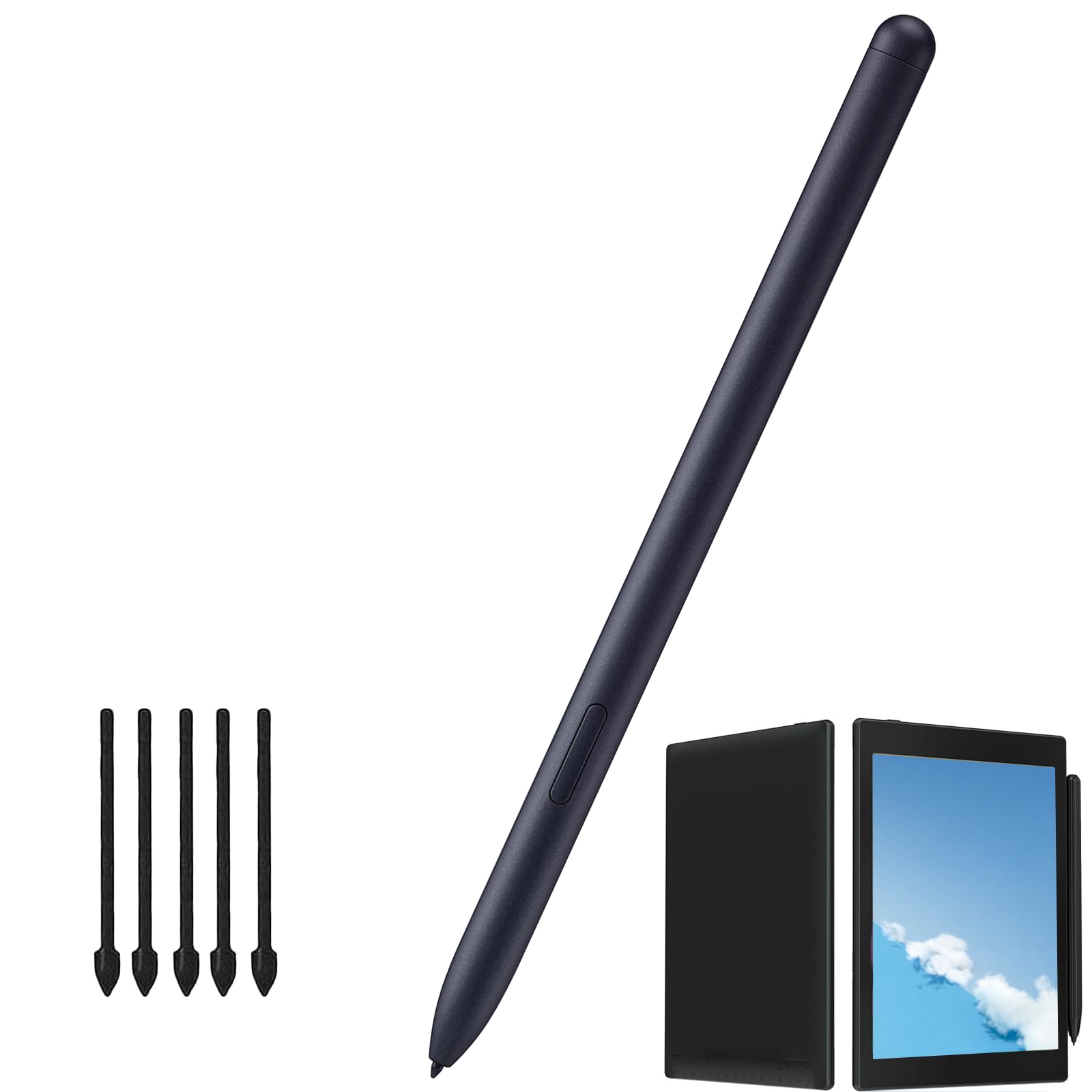 Photo 1 of Stylus Pen for BOOX Tablet Note Air 3 C E Ink Tablet 10.3 ePaper, Stylus Compatible with BOOX Tablet Go 10.3 ePaper E Ink Tablet/Tablet Go Color 7 ePaper/Tablet Tab Ultra C Pro+5 Tips(Black)