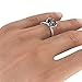 14K White Gold 3.50 CTW Black Diamond Ring with Diamonds Flower Vintage Halo