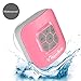 AquaAudio Cubo – Portable Waterproof Bluetooth Speaker with Suction Cup for Showers, Car, etc. - Pairs with All Bluetooth Devices + Siri Compatible - 10 hours Playtime/ Built-in Mic (Pink)
