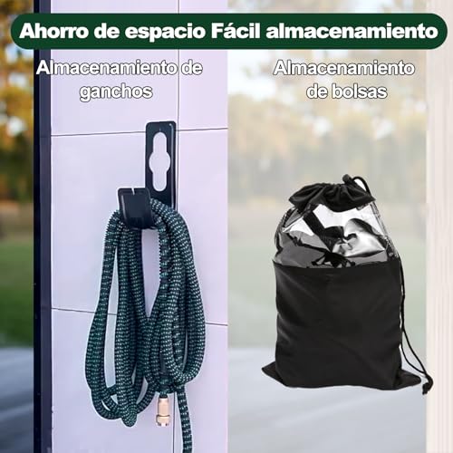 Manguera de Jardín Expandible 75FT/ 22.5 Metros Manguera de Agua Flexible Tubo de Agua Retráctil Tubos de Expansión a Prueba de Fugas Multifuncional para Riego Plantas Lavado de Coche Mascotas