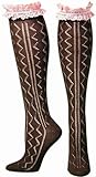 Blazin Roxx Women's With Crocheted Lace Knee-High Socks
