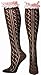 Blazin Roxx Women's With Crocheted Lace Knee-High Socks